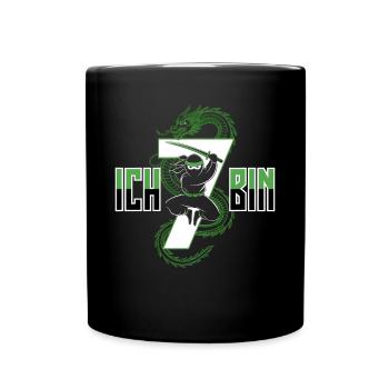 Ich Bin 7 Ninja Geburtstagsshirt - Full Colour Mug - black - Front