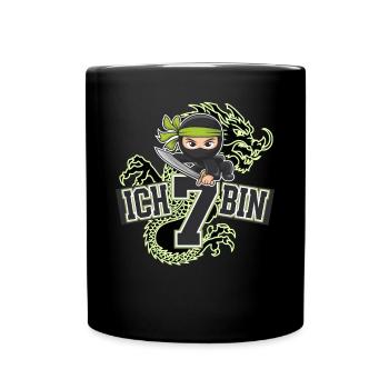 T-shirt d’anniversaire Ninja J’ai 7 ans - Mug uni - noir - Devant