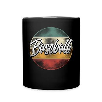 Baseball - Tasse einfarbig - Schwarz - Vorne
