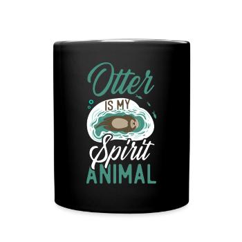 Otter Otter Is My Spirit Animal - Full Colour Mug - black - Front