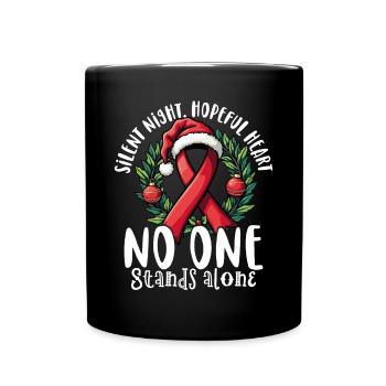 Niemand Steht Alleine Da. - Tasse einfarbig - Schwarz - Vorne