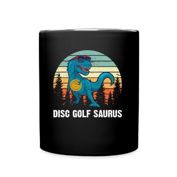 Disc golfeur Saurus - Dino Disc Golf Dinosaure - Mug uni - noir - Devant