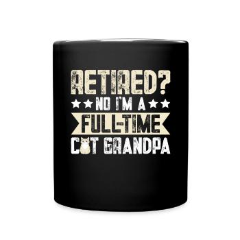 Cat Grandpa Gifts - Tasse einfarbig - Schwarz - Vorne