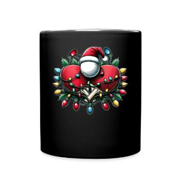 Tennis de table Joueur de ping-pong Père Noël - Mug uni - noir - Devant