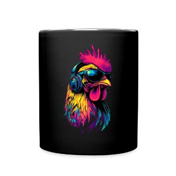Poulet Poulet Poule Ferme Fermier Poulets mignons - Mug uni - noir - Devant