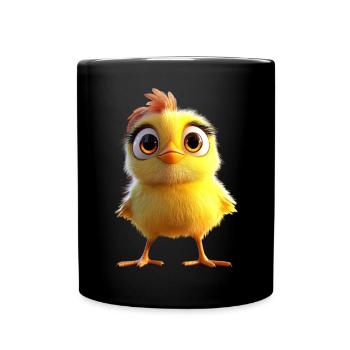 Poulet Poulet Poule Ferme Fermier Poulets mignons - Mug uni - noir - Devant