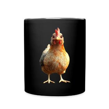 Poulet Poulet Poule Ferme Fermier Poulets mignons - Mug uni - noir - Devant
