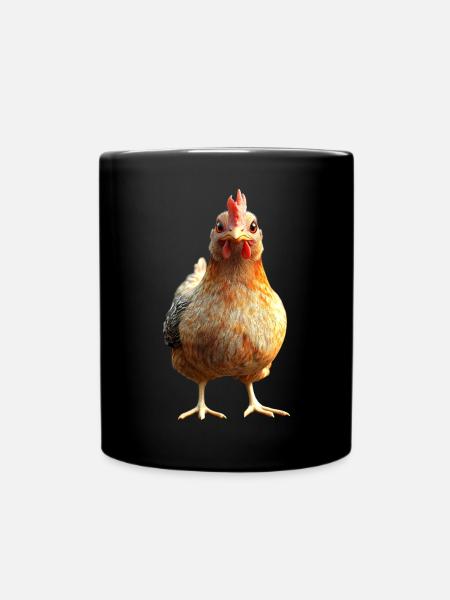Huhn Chicken Henne Bauernhof Landwirt Süße Hühner - Tasse einfarbig - Schwarz