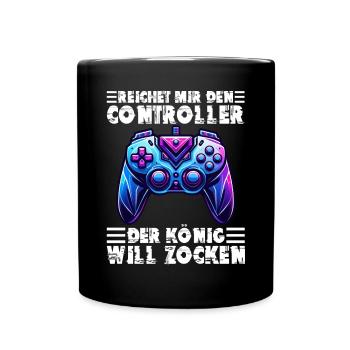 Il me tend la manette que le roi veut jouer - Mug uni - noir - Devant