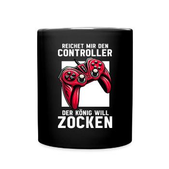 Il me tend la manette que le roi veut jouer - Mug uni - noir - Devant