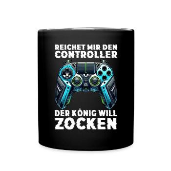 Il me tend la manette que le roi veut jouer - Mug uni - noir - Devant