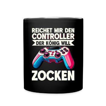 Il me tend la manette que le roi veut jouer - Mug uni - noir - Devant