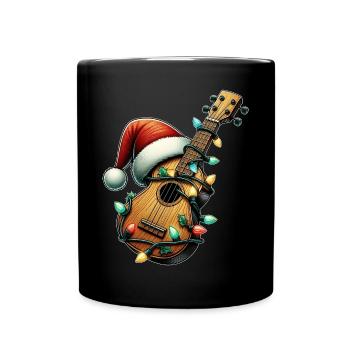 Ukulélé Instrument Noël Noël - Mug uni - noir - Devant