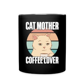 Cat Mom Gifts - Tasse einfarbig - Schwarz - Vorne
