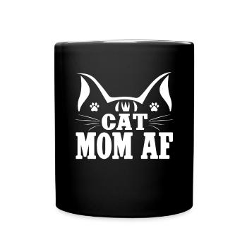 Cat Mom Gifts - Tasse einfarbig - Schwarz - Vorne