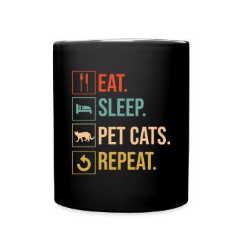 Cat Mom Gifts - Tasse einfarbig - Schwarz - Vorne