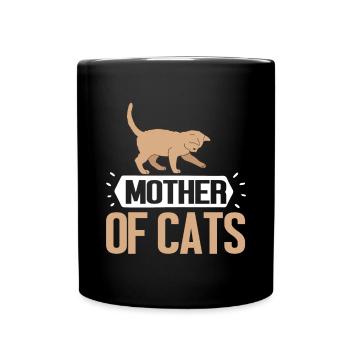 Cat Mom Gifts - Tasse einfarbig - Schwarz - Vorne