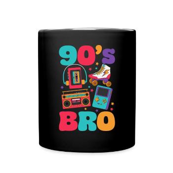 Design rétro des années 90 / 90 - Mug uni - noir - Devant