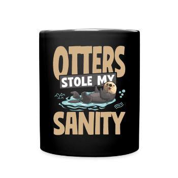Otter Otters Stole My Sanity - Full Colour Mug - black - Front