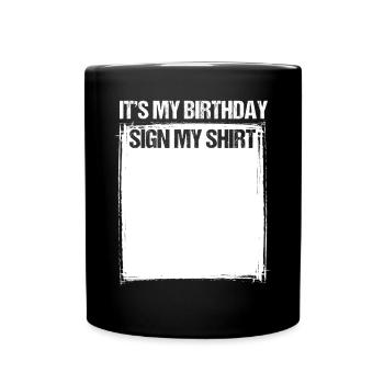 Cadeau Rond Fête d’anniversaire Célébration Anniversaire - Mug uni - noir - Devant