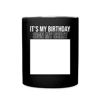 Cadeau Rond Fête d’anniversaire Célébration Anniversaire - Mug uni - noir - Devant