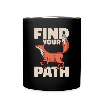 Trouvez votre chemin Caninae Renard roux Canidés Amoureux du renard - Mug uni - noir - Devant