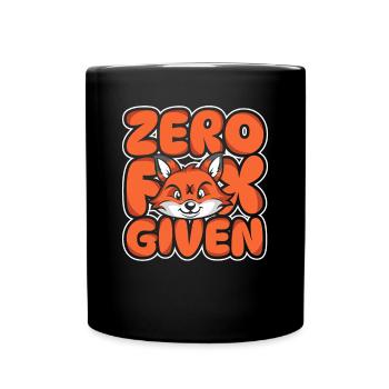 Zero Fox Given Canidae Caninae Rotfuchs Fuchs Liebhaber - Tasse einfarbig - Schwarz - Vorne