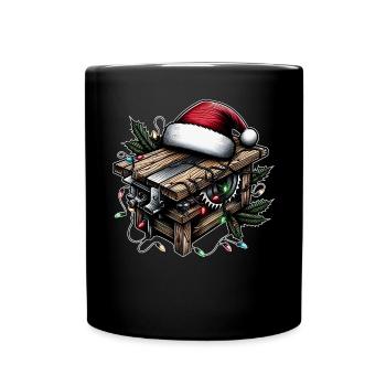 Woodworker Woodworking Carpentry Christmas - Full Colour Mug - black - Front
