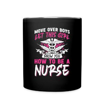 Move over boys let this girl show you how to be a - Tasse einfarbig - Schwarz - Vorne