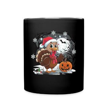 Thanksgiving Truthahn Weihnachten - Tasse einfarbig - Schwarz - Vorne