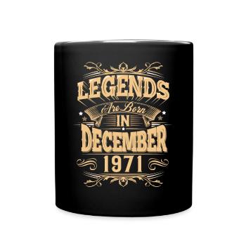 December 1971 Birthday Legend - Full Colour Mug - black - Front
