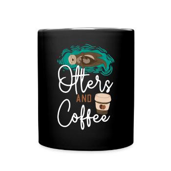 Otter Coffee Otters And Coffee - Full Colour Mug - black - Front