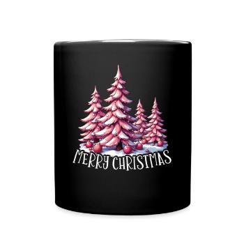 Joyeux Noël en rose Fête de Noël - Mug uni - noir - Devant