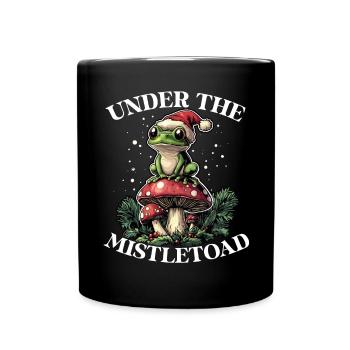 Joyeux Noël, grenouille sur - Mug uni - noir - Devant