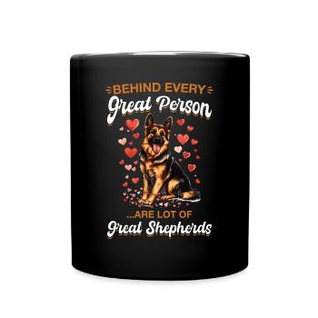 Funny German Shepherd Lover Dog Owner - Tasse einfarbig - Schwarz - Vorne