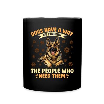 Funny German Shepherd Lover Dog Owner - Tasse einfarbig - Schwarz - Vorne