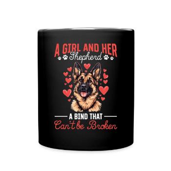 Funny German Shepherd Lover Dog Owner - Tasse einfarbig - Schwarz - Vorne