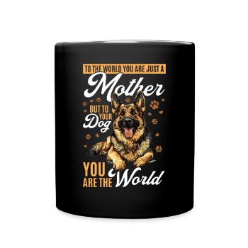 Funny German Shepherd Lover Dog Owner - Tasse einfarbig - Schwarz - Vorne