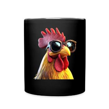 Coq Poulet Papa Poulailler Papa Poulet fermier Poulets - Mug uni - noir - Devant