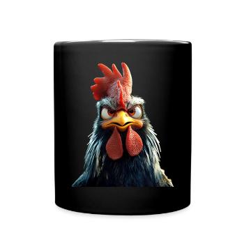 Coq Poulet Papa Poulailler Papa Poulet fermier Poulets - Mug uni - noir - Devant