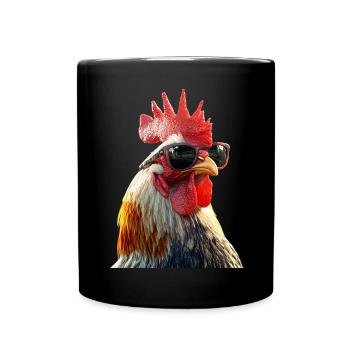 Coq Poulet Papa Poulailler Papa Poulet fermier Poulets - Mug uni - noir - Devant