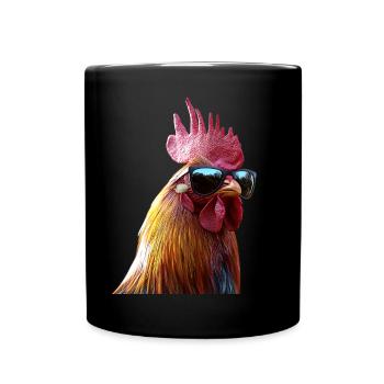 Coq Poulet Papa Poulailler Papa Poulet fermier Poulets - Mug uni - noir - Devant