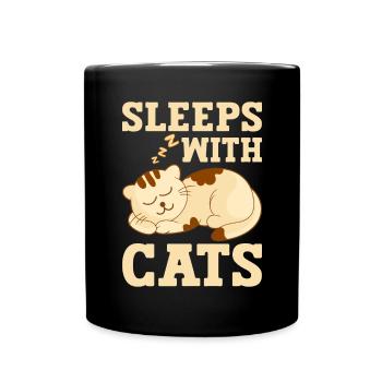 Cat Mom Gifts - Tasse einfarbig - Schwarz - Vorne