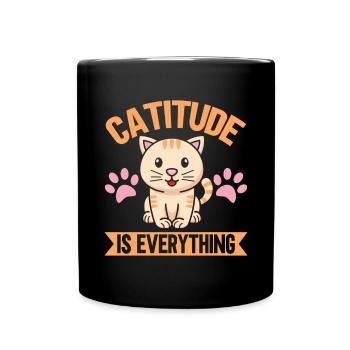 Cat Mom Gifts - Tasse einfarbig - Schwarz - Vorne