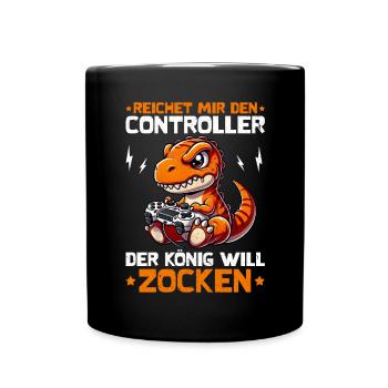 Il me tend la manette que le roi veut jouer - Mug uni - noir - Devant