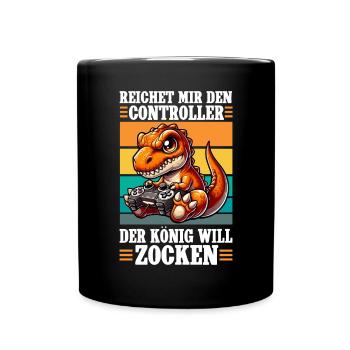 Il me tend la manette que le roi veut jouer - Mug uni - noir - Devant