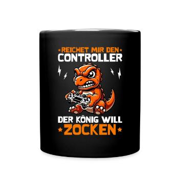 Il me tend la manette que le roi veut jouer - Mug uni - noir - Devant