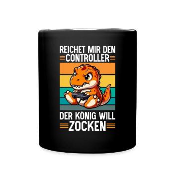 Il me tend la manette que le roi veut jouer - Mug uni - noir - Devant