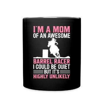 Mère d’un fantastique coureur de barils Fassren - Mug uni - noir - Devant