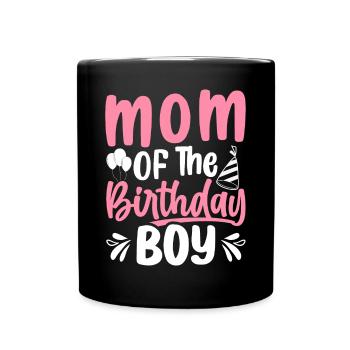 Mère du garçon d’anniversaire Mère - Mug uni - noir - Devant